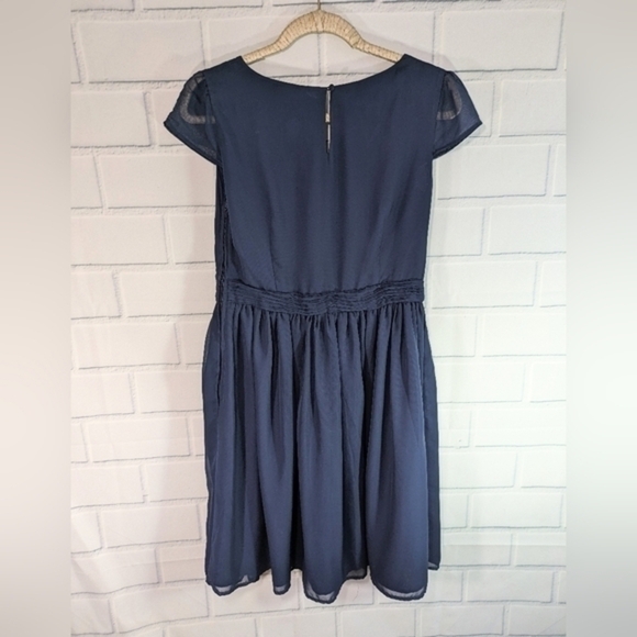 Tevolio Navy Faux Wrap Dress - Picture 2 of 4